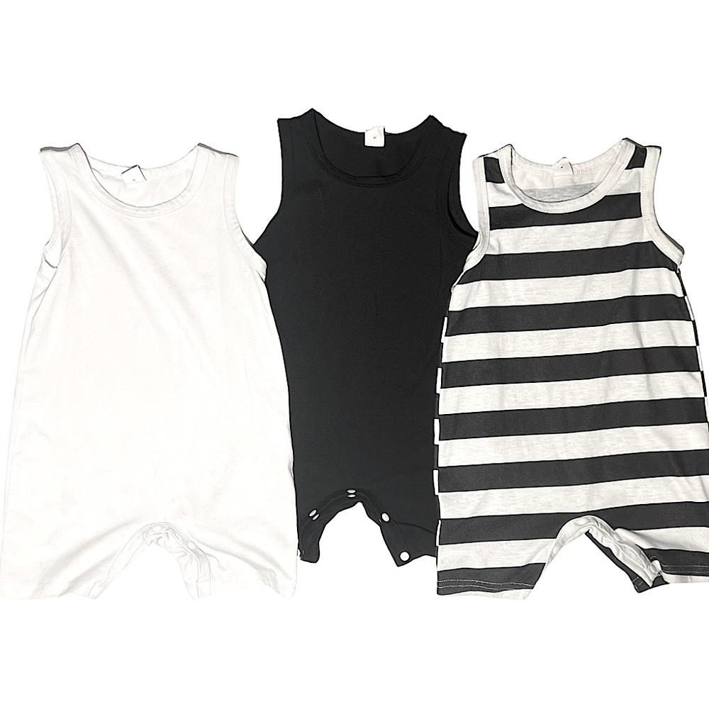 3 piece summer tank top onesies for infant